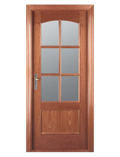 drzwi fornirowane naturalne drewno, drzwi ozdobione szkłem