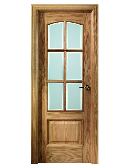 drzwi drewniane ozdobione szkłem, drzwi dąb klasyczny i szkło