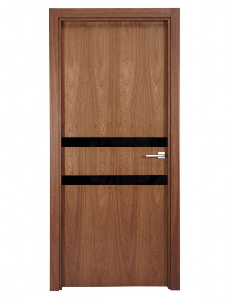 drzwi z czarnym szkłem, drzwi fornirowane zdobione szkłem, nowoczesne drzwi czarne szkło i drewno