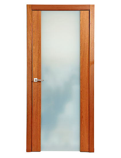 nowoczesne drzwi z naturalnego drewna i szkła, drzwi do biura szklane