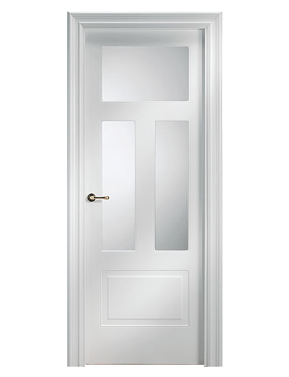 eleganckie drzwi ze szkłem, białe drzwi z szybkami, drzwi elegancka klamka