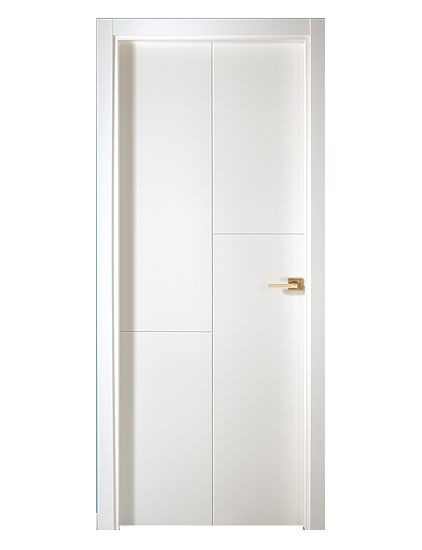 ekskluzywne drzwi białe, drzwi ze złotą klamką, białe drzwi do apartamentu
