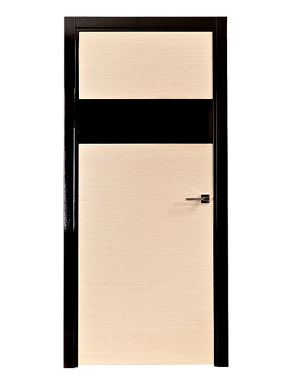 nowoczesne drzwi fornirowane z czarnym szkłem, drzwi jasne drewno i szkło