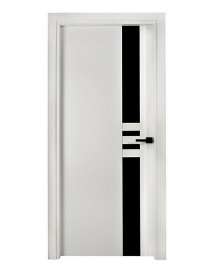 bardzo nowoczesne drzwi biało czarne, modne drzwi z czarnym szkłem