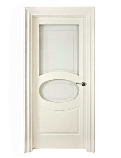 eleganckie drzwi białe ze szkłem, drzwi wykończone ozdobnym szkłem