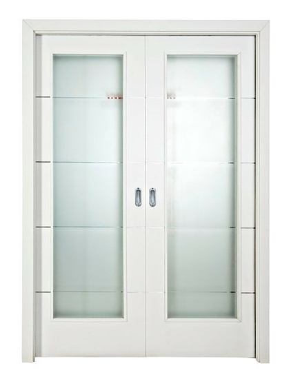 drzwi podwójne nowoczesne, białe drzwi do dużego salonu, drzwi podwójne ze szkłem